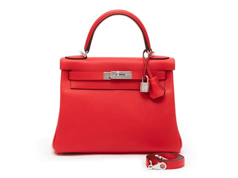 Hermès Rouge Coeur And Rouge Grenat Evercolor Retourne 